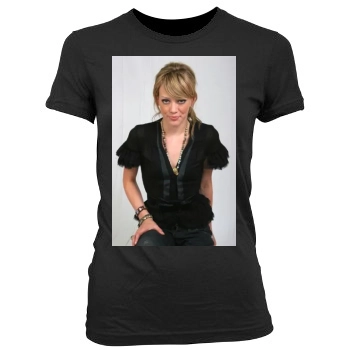 Hilary Duff Women's Junior Cut Crewneck T-Shirt