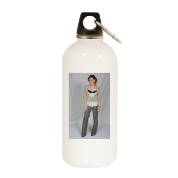 Hilary Duff White Water Bottle With Carabiner