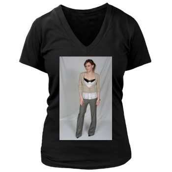 Hilary Duff Women's Deep V-Neck TShirt