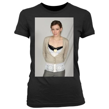 Hilary Duff Women's Junior Cut Crewneck T-Shirt