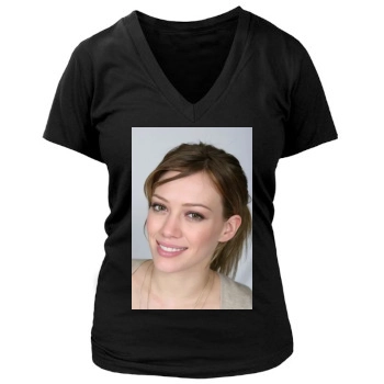 Hilary Duff Women's Deep V-Neck TShirt