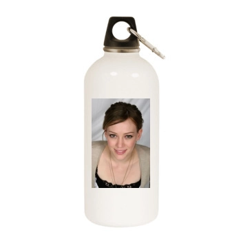 Hilary Duff White Water Bottle With Carabiner