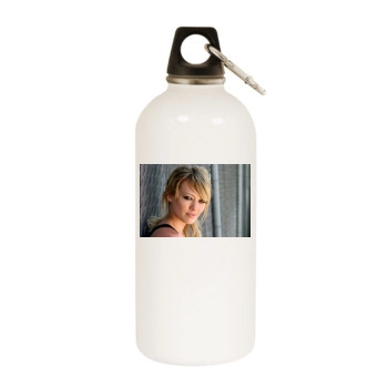 Hilary Duff White Water Bottle With Carabiner