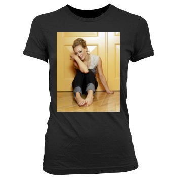 Hilary Duff Women's Junior Cut Crewneck T-Shirt