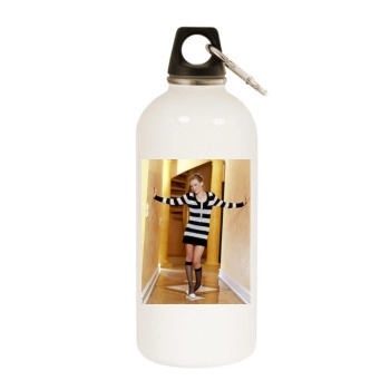 Hilary Duff White Water Bottle With Carabiner