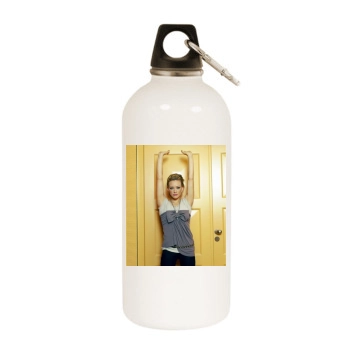 Hilary Duff White Water Bottle With Carabiner