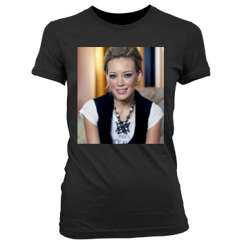 Hilary Duff Women's Junior Cut Crewneck T-Shirt