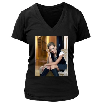 Hilary Duff Women's Deep V-Neck TShirt