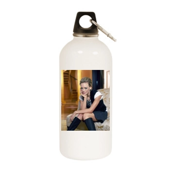 Hilary Duff White Water Bottle With Carabiner