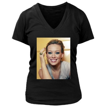 Hilary Duff Women's Deep V-Neck TShirt