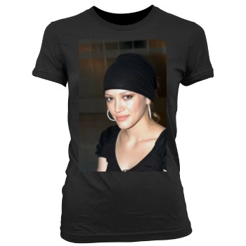 Hilary Duff Women's Junior Cut Crewneck T-Shirt