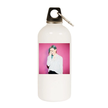 Hilary Duff White Water Bottle With Carabiner