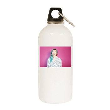 Hilary Duff White Water Bottle With Carabiner