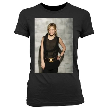 Hilary Duff Women's Junior Cut Crewneck T-Shirt