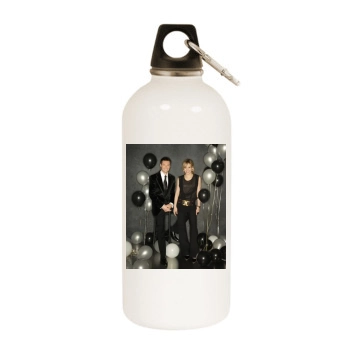 Hilary Duff White Water Bottle With Carabiner