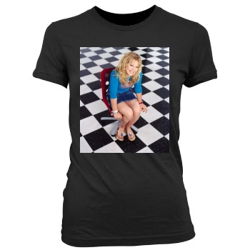 Hilary Duff Women's Junior Cut Crewneck T-Shirt