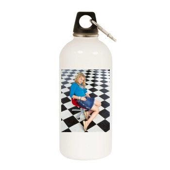 Hilary Duff White Water Bottle With Carabiner