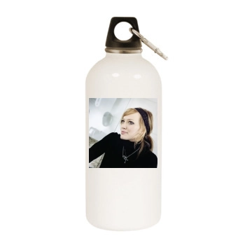 Hilary Duff White Water Bottle With Carabiner