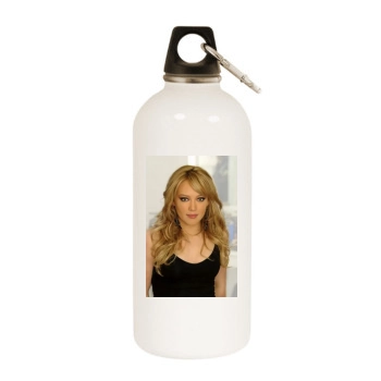 Hilary Duff White Water Bottle With Carabiner