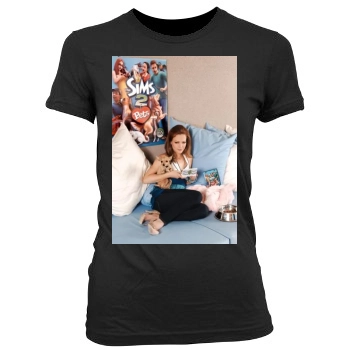 Hilary Duff Women's Junior Cut Crewneck T-Shirt