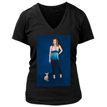 Hilary Duff Women's Deep V-Neck TShirt