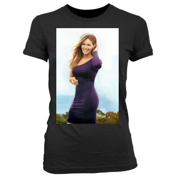 Hilary Duff Women's Junior Cut Crewneck T-Shirt