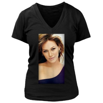 Hilary Duff Women's Deep V-Neck TShirt