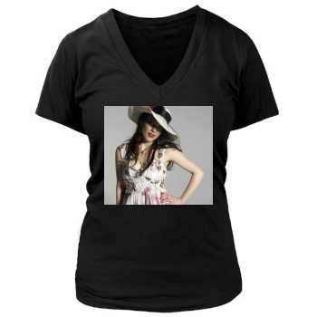 Hilary Duff Women's Deep V-Neck TShirt