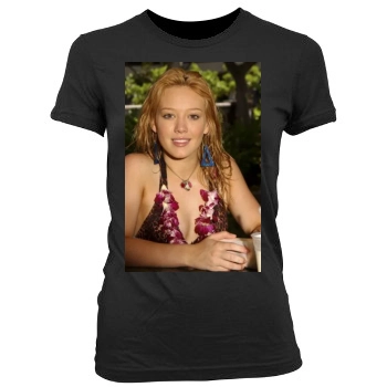 Hilary Duff Women's Junior Cut Crewneck T-Shirt