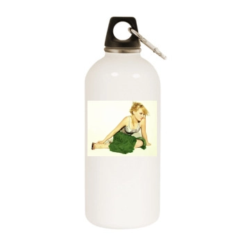 Hilary Duff White Water Bottle With Carabiner