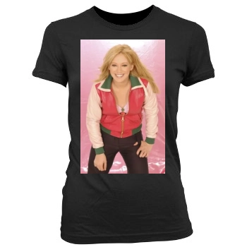 Hilary Duff Women's Junior Cut Crewneck T-Shirt