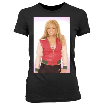 Hilary Duff Women's Junior Cut Crewneck T-Shirt