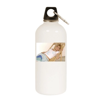 Hilary Duff White Water Bottle With Carabiner