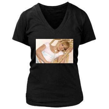 Hilary Duff Women's Deep V-Neck TShirt