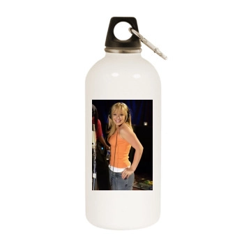 Hilary Duff White Water Bottle With Carabiner