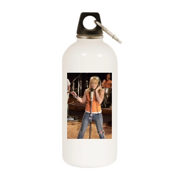 Hilary Duff White Water Bottle With Carabiner