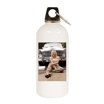 Hilary Duff White Water Bottle With Carabiner