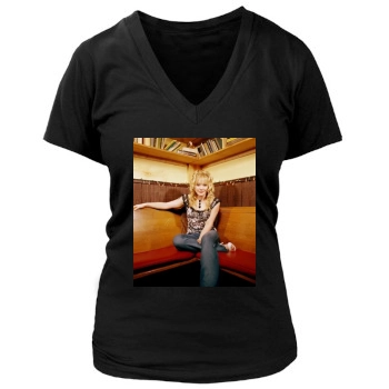 Hilary Duff Women's Deep V-Neck TShirt