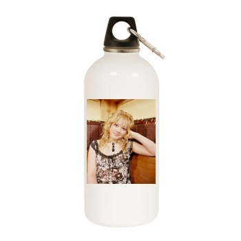 Hilary Duff White Water Bottle With Carabiner