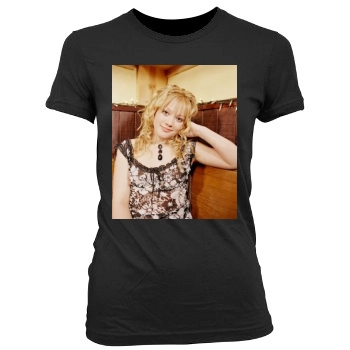 Hilary Duff Women's Junior Cut Crewneck T-Shirt