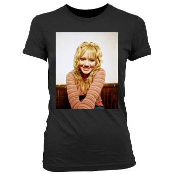 Hilary Duff Women's Junior Cut Crewneck T-Shirt