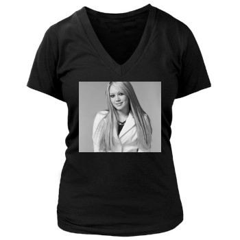 Hilary Duff Women's Deep V-Neck TShirt