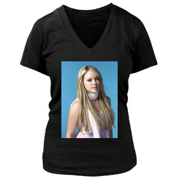 Hilary Duff Women's Deep V-Neck TShirt