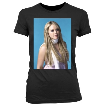 Hilary Duff Women's Junior Cut Crewneck T-Shirt