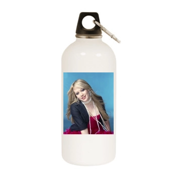 Hilary Duff White Water Bottle With Carabiner