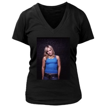 Hilary Duff Women's Deep V-Neck TShirt