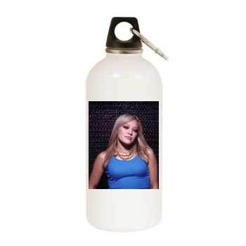 Hilary Duff White Water Bottle With Carabiner