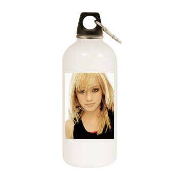 Hilary Duff White Water Bottle With Carabiner