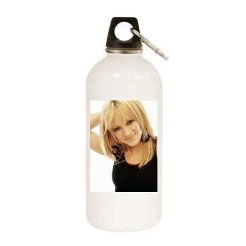 Hilary Duff White Water Bottle With Carabiner