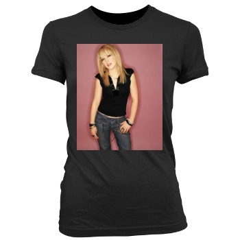 Hilary Duff Women's Junior Cut Crewneck T-Shirt